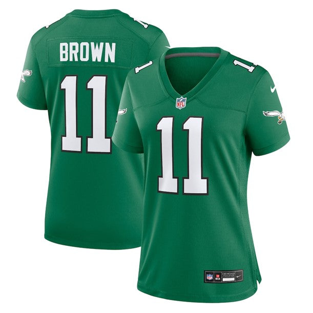 A.J. Brown Philadelphia Eagles Nike Women's Game Player Jersey - Kelly Green