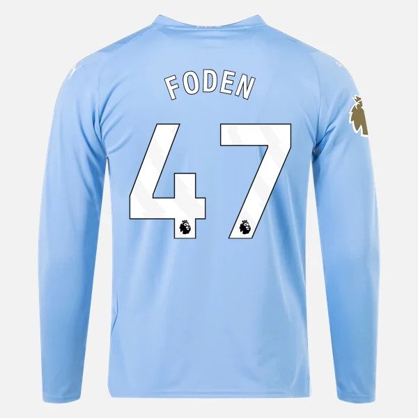 Phil Foden Manchester City Puma 2023/24 Long Sleeves Home Jersey