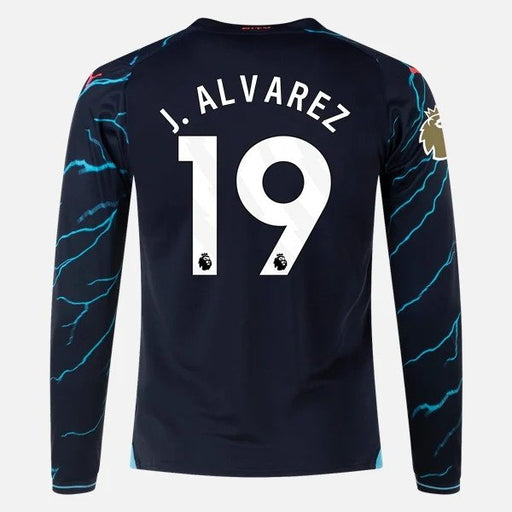 Julián Álvarez Manchester City Puma 2023/24 Long Sleeves Third Jersey