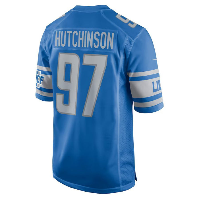 Aidan Hutchinson Detroit Lions Nike Blue Game Jersey