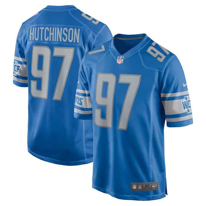 Aidan Hutchinson Detroit Lions Nike Blue Game Jersey