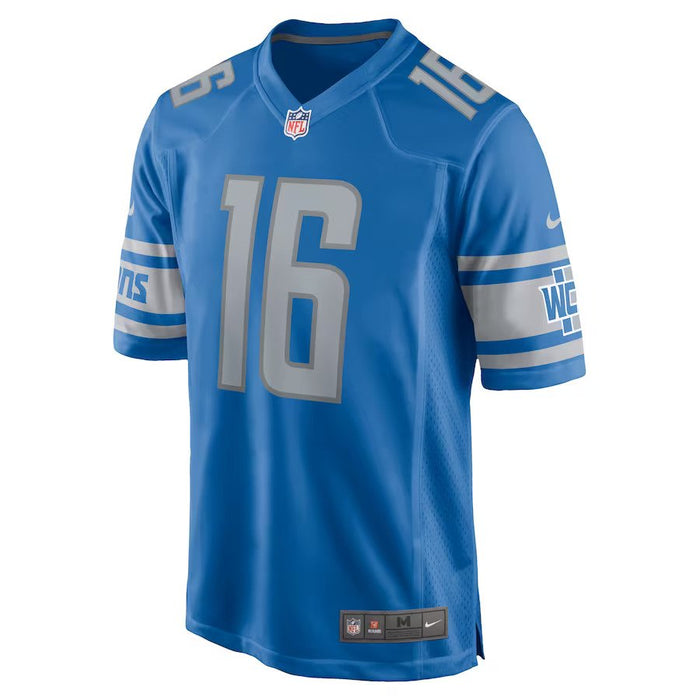 Jared Goff Detroit Lions Nike Blue Game Jersey