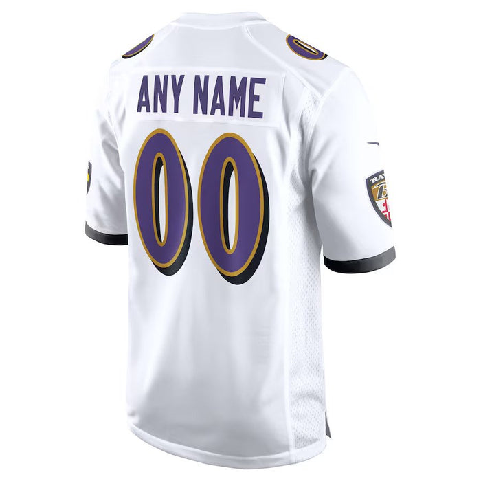 Baltimore Ravens Nike Custom Game Jersey- White