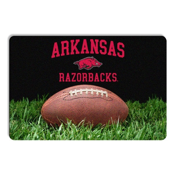 Arkansas Razorbacks Classic Football Pet Bowl Mat