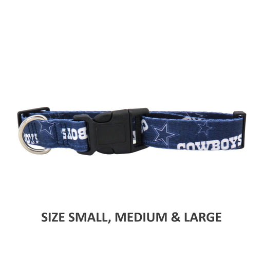 Dallas Cowboys Pet Nylon Collar - Large