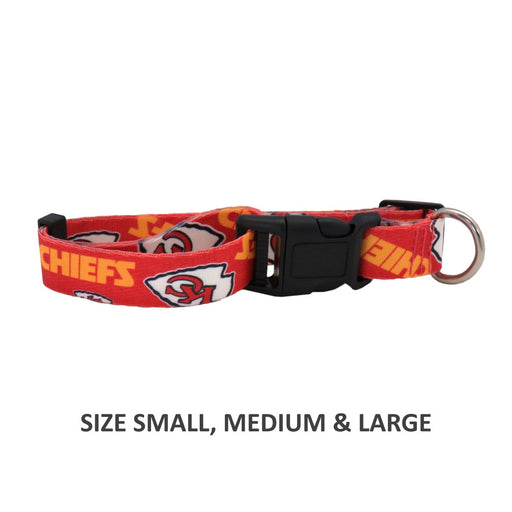 Kansas City Chiefs Pet Nylon Collar - Small