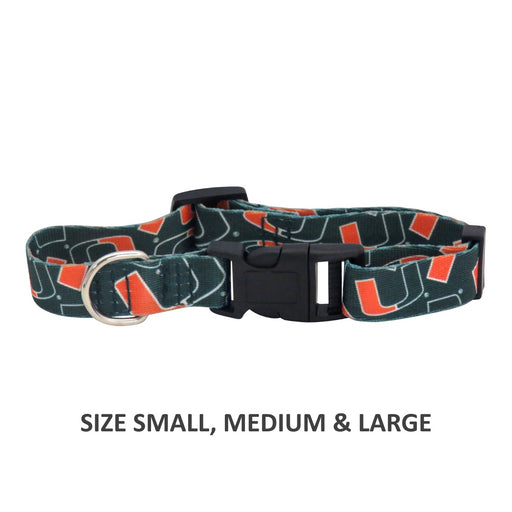 Miami Hurricanes Pet Nylon Collar - XS