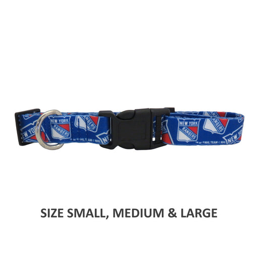 New York Rangers Pet Nylon Collar - XS