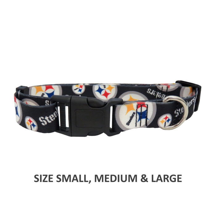 Pittsburgh Steelers Pet Nylon Collar - Small