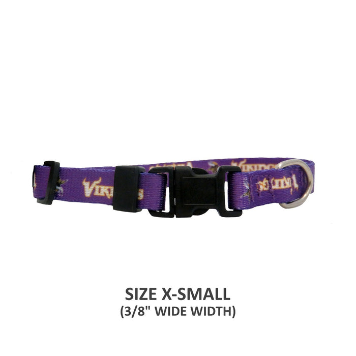 Minnesota Vikings Pet Nylon Collar - Medium