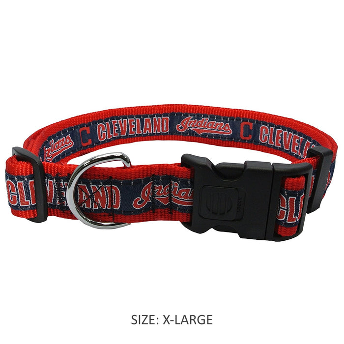 Cleveland Indians Pet Collar by Pets First - XL
