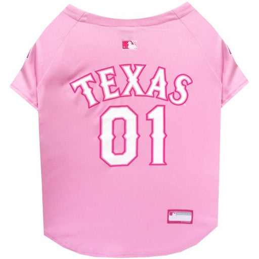 Texas Rangers Pink Pet Jersey