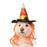 Candy Corn Witch Pet Hat With Hair