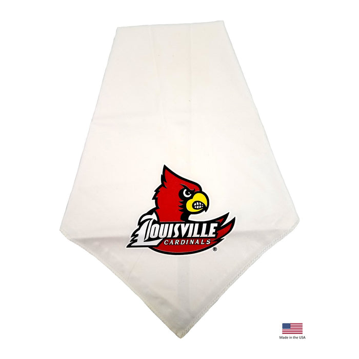 Louisville Cardinals White Pet Bandana