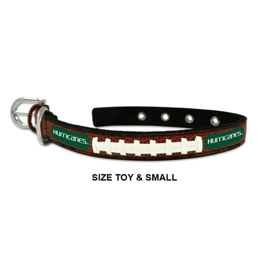 Miami Hurricanes Classic Leather Football Collar