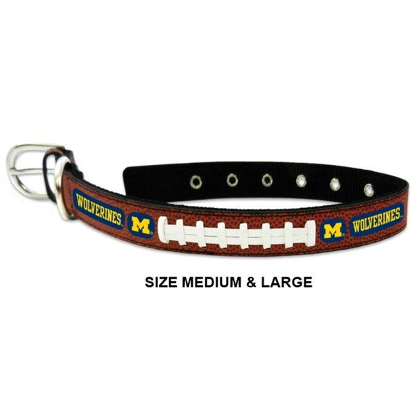 Michigan Wolverines Classic Leather Football Collar