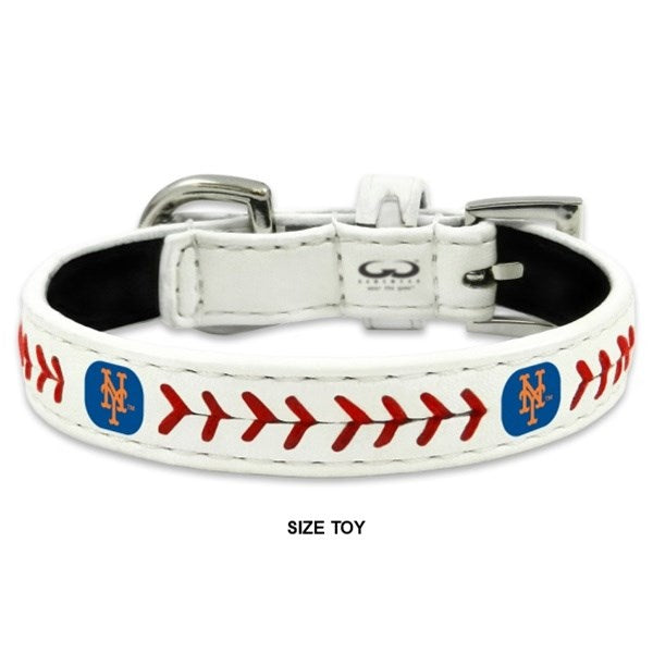 New York Mets Classic Leather Baseball Collar