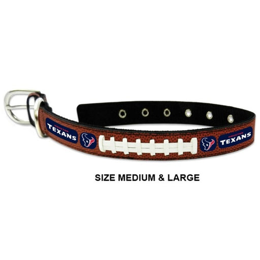 Houston Texans Classic Leather Football Collar