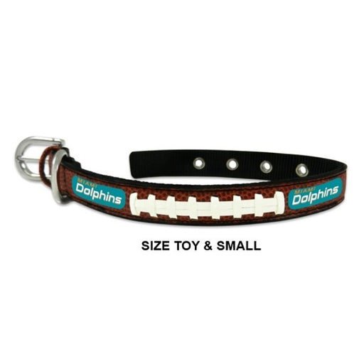Miami Dolphins Classic Leather Football Collar