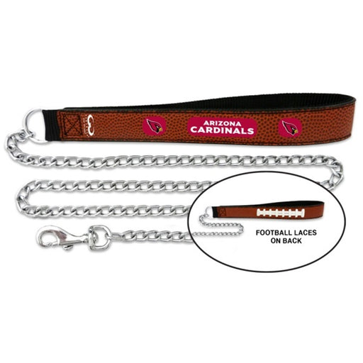 Arizona Cardinals Football Leather and Chain Leash