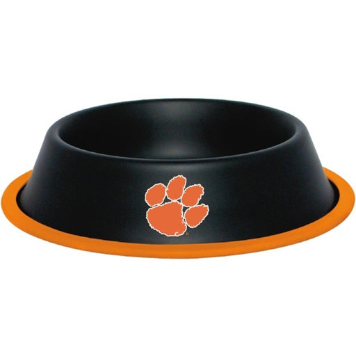 Clemson Tigers Gloss Black Pet Bowl