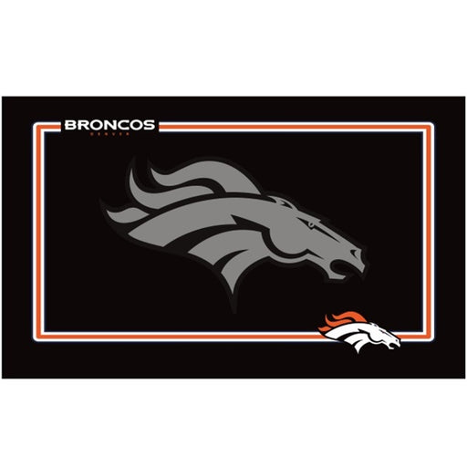 Denver Broncos Black Pet Bowl Mat