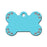 Diva Turquoise Large Bone ID Tag w- Clear Stones