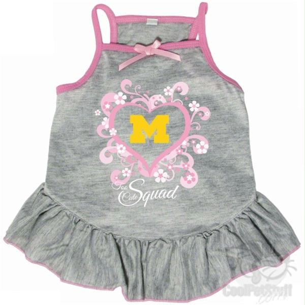 Michigan Wolverines "Too Cute Squad" Pet Dress