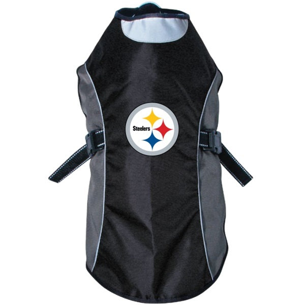 Pittsburgh Steelers Water Resistant Reflective Pet Jacket