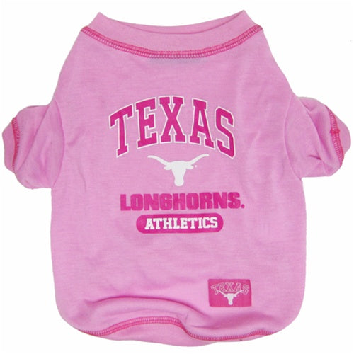 Texas Longhorns Pink Dog Tee Shirt