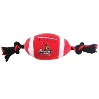 Louisville Cardinals Plush Football Dog Toy — 4LeggedFans