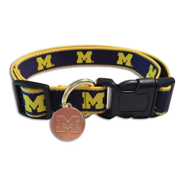 Michigan Wolverines Reflective Dog Collar