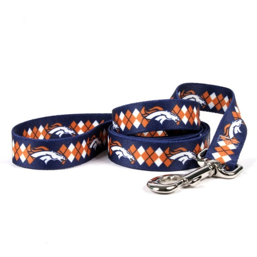 Denver Broncos Argyle Nylon Leash